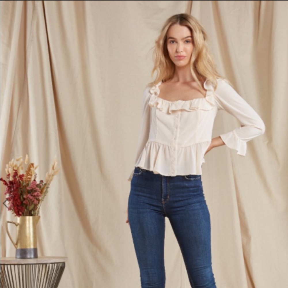 Lani the Label Cream Top NWT